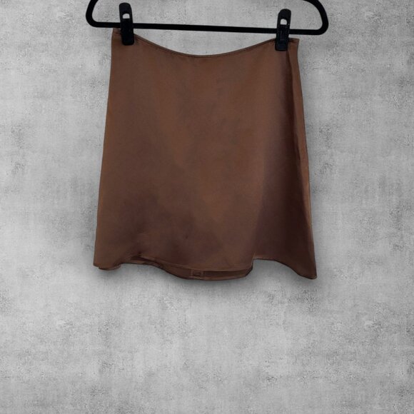 Reformation Benson Skirt, Cafe Brown, Size 4 - Picture 3 of 7